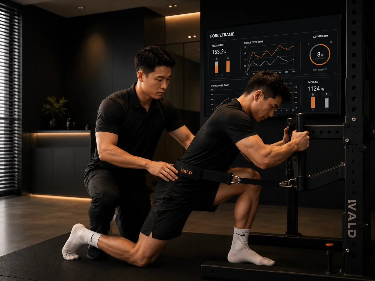 Objective strength testing using force-plate equipment